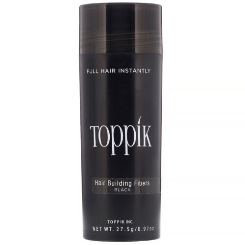 Toppik Hair Building Fiber plaukų efektą sukurianti pudra, Black 27.5g