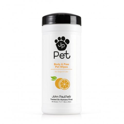 Drėgnos servetėlės gyvūnų kūnui ir letenoms JOHN PAUL PET BODY AND PAW WIPES