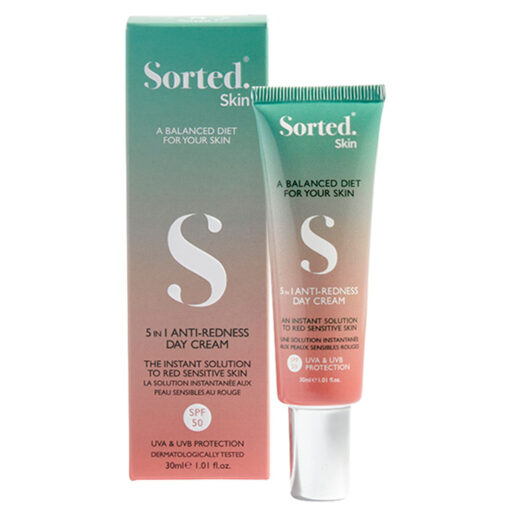 Sorted Skin 5 in 1 Anti-Redness Day Cream SPF50 – „5 in 1” Dieninis kremas raustančiai odai SPF50 30ml