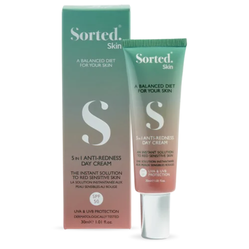 Sorted Skin 5in1 Dieninis kremas raustančiai odai SPF50, 30 ml