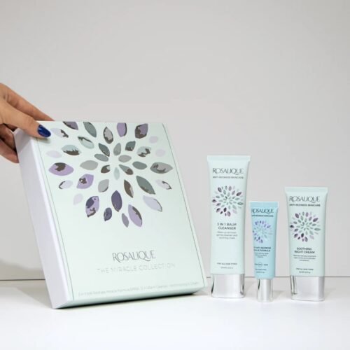 Rosalique Miracle Collection rinkinys: Dieninis kremas 30 ml, Naktinis kremas 50 ml, Veido prausiklis 100 ml