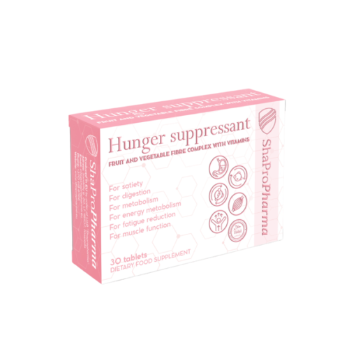 Shapropharma HUNGER SUPPRESSANT, alkio slopintojas, 30 tablečių