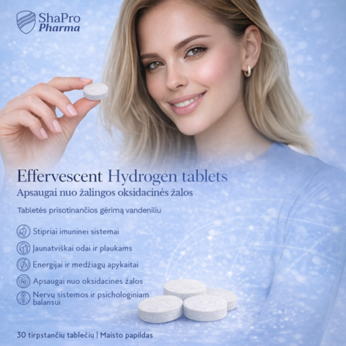 Alternative view of Shapropharma HYDROGEN, 30 vandenilio tablečių