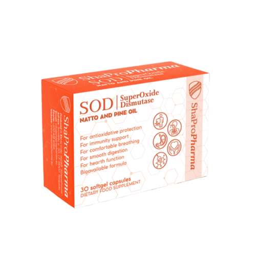 Shapropharma SOD, Superoksido dismutazė + Natto + Paprastosios pušys, 30 kapsulių